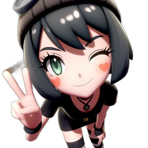 weapon, staff, face, hat, anime, cartoon, pixel art, 3d render transparent PNG cut-out
