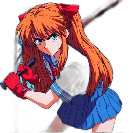weapon, staff, sword, robot, anime, pixel art, vaporwave, concept art transparent PNG cut-out
