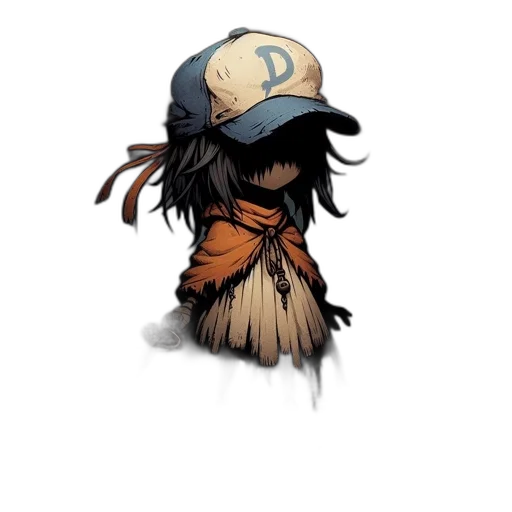 hat, mask, jacket, staff, concept art, pixel art, comic book art, fantasy art transparent PNG cut-out