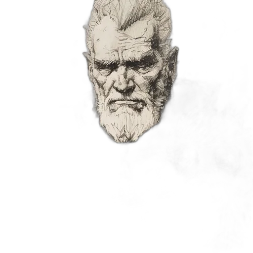 face, mask, creature, animal, concept art, pencil sketch, photorealistic, comic book art transparent PNG cut-out