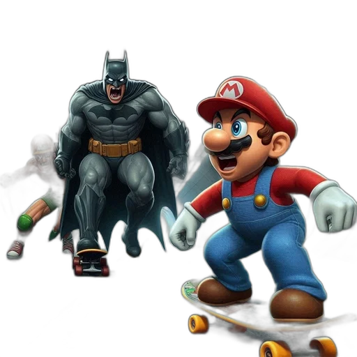 concept art, comic book art, 3d render, fantasy art, dark, image, depicts, luigi transparent PNG cut-out