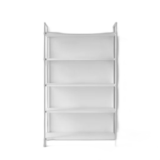 furniture, white, minimalist, shelving, unit, simple, design, featuring transparent PNG cut-out
