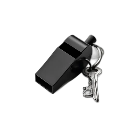 staff, jewelry, furniture, weapon, black, whistle, silver, keychain transparent PNG cut-out