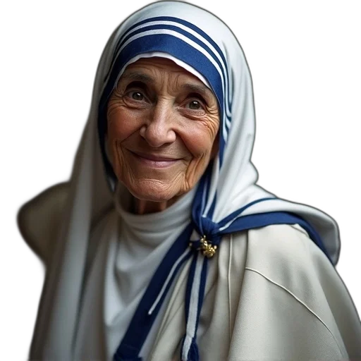 face, staff, mother, teresa, winner, nobel, peace, prize transparent PNG cut-out