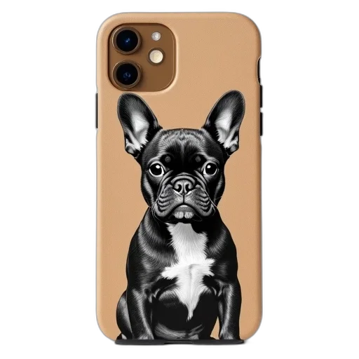 animal, brown, cardboard, iphone, case, black, white, drawing transparent PNG cut-out