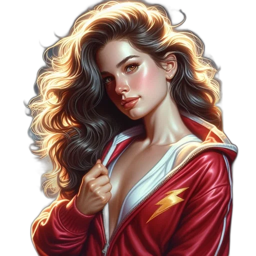jacket, dress, jewelry, staff, fantasy art, comic book art, pixel art, photorealistic transparent PNG cut-out