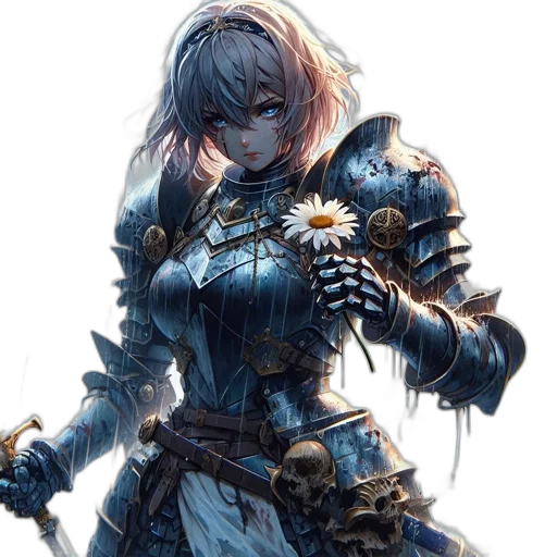 sword, weapon, fantasy art, concept art, comic book art, anime, blue, monochrome transparent PNG cut-out