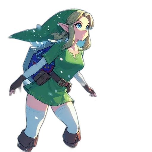 jacket, staff, dress, umbrella, concept art, pixel art, fantasy art, watercolor transparent PNG cut-out