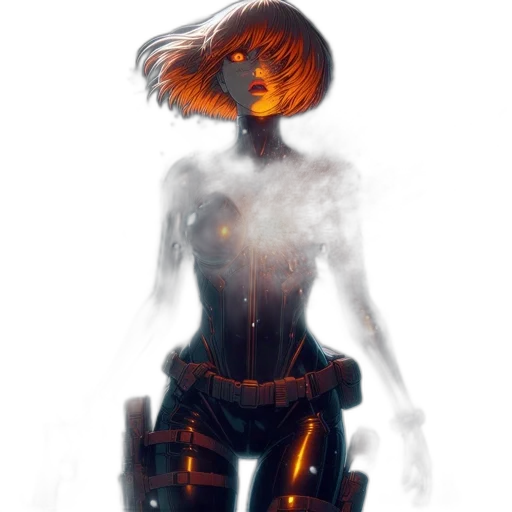 robot, dress, mask, creature, concept art, cyberpunk, comic book art, fantasy art transparent PNG cut-out
