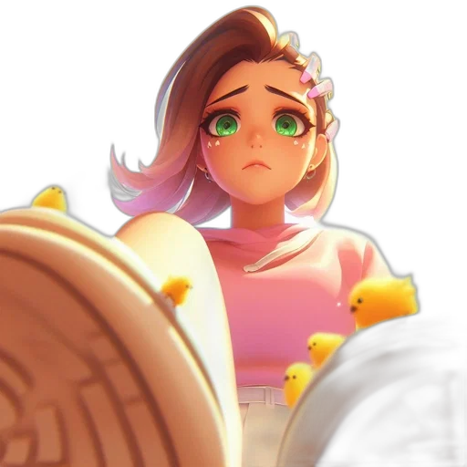 crown, face, dress, staff, concept art, pixel art, 3d render, anime transparent PNG cut-out