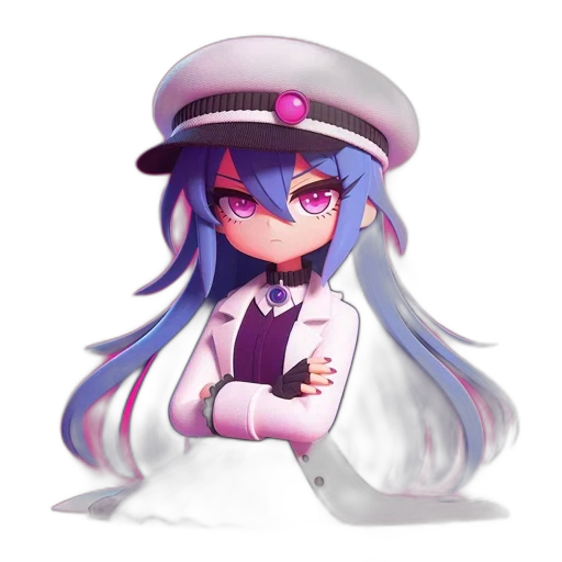 hat, staff, robot, weapon, pixel art, anime, concept art, fantasy art transparent PNG cut-out