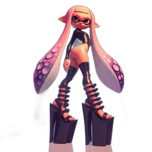 weapon, dress, robot, creature, concept art, 3d render, vaporwave, fantasy art transparent PNG cut-out