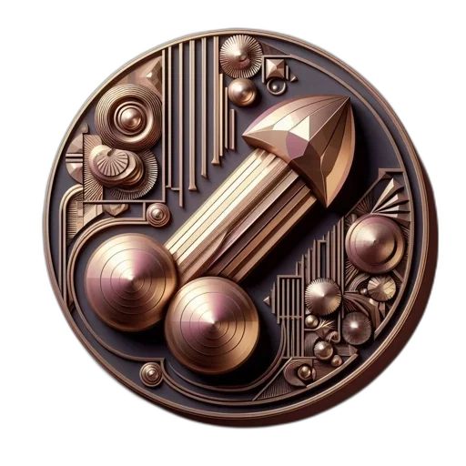 jewelry, furniture, 3d render, photorealistic, metallic, symmetrical, design, central transparent PNG cut-out