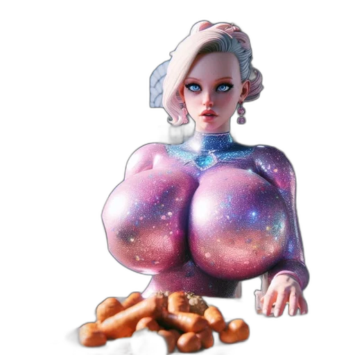 robot, food, dress, concept art, 3d render, pixel art, fantasy art, outer space transparent PNG cut-out