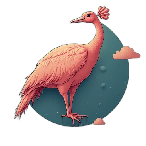 animal, creature, concept art, watercolor, fantasy art, 3d render, pastel, red transparent PNG cut-out