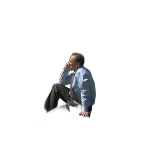 jacket, shoes, staff, furniture, 3d render, man, suit, sits transparent PNG cut-out