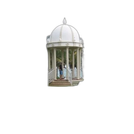 umbrella, furniture, bottle, 3d render, photorealistic, white, gazebo, columns transparent PNG cut-out
