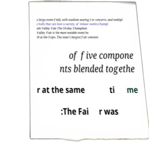 poster, champlain, valley, fair, featuring, information, about, components transparent PNG cut-out