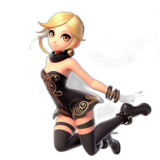 staff, dress, weapon, concept art, fantasy art, pixel art, 3d render, dark transparent PNG cut-out