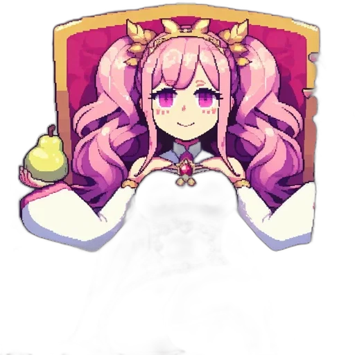 crown, furniture, dragon, staff, pixel art, anime, concept art, fantasy art transparent PNG cut-out