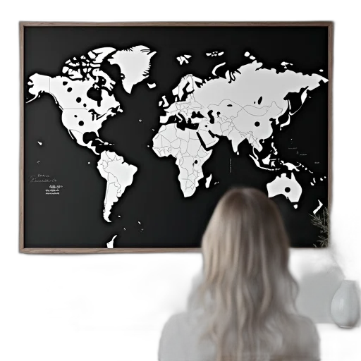 staff, furniture, photorealistic, 3d render, concept art, vintage, map, world transparent PNG cut-out