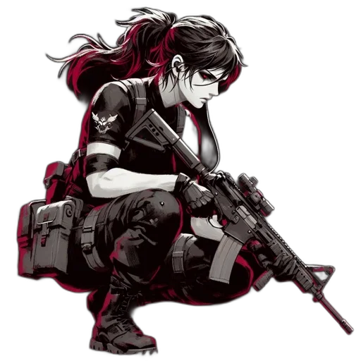 weapon, staff, concept art, pixel art, cyberpunk, comic book art, red, monochrome transparent PNG cut-out