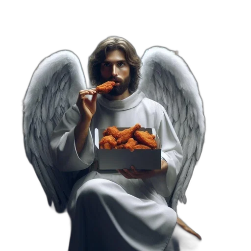food, concept art, photorealistic, fantasy art, pixel art, angelic, figure, gothic transparent PNG cut-out