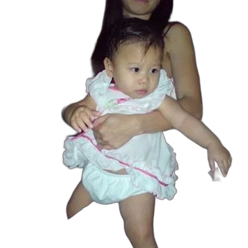 dress, creature, photorealistic, oil painting, 3d render, underwater, baby, white transparent PNG cut-out