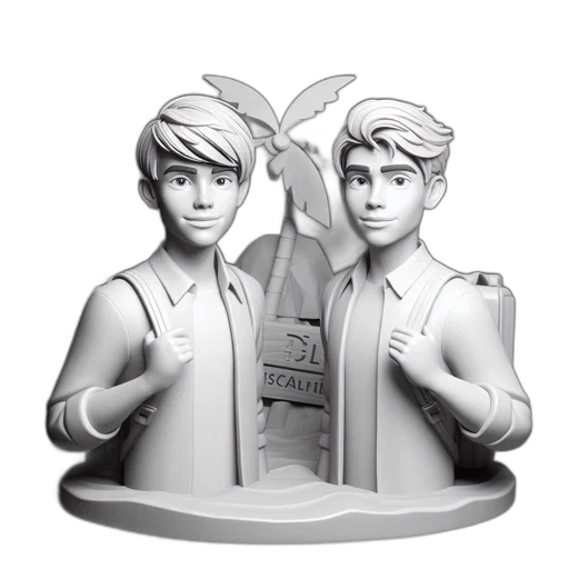 crown, concept art, 3d render, cartoon, photorealistic, two, animated, characters transparent PNG cut-out