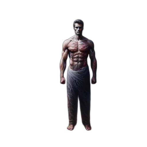 creature, 3d render, concept art, photorealistic, pixel art, statue-like, figure, chiseled transparent PNG cut-out