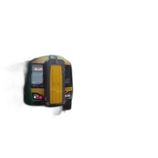 car, jewelry, 3d render, green, yellow, train, station, platform transparent PNG cut-out