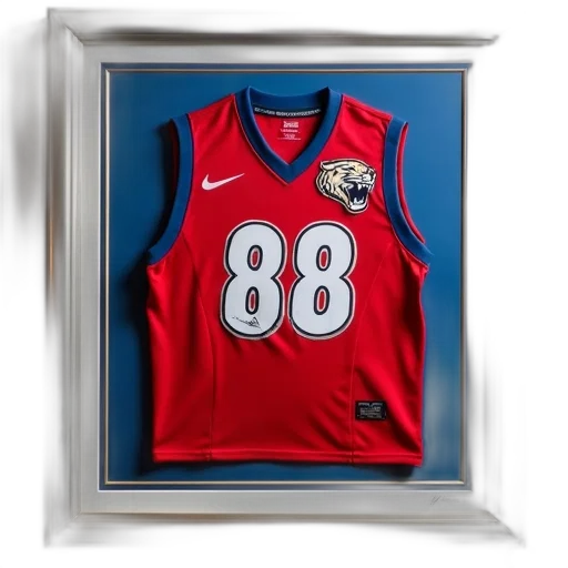 jewelry, framed, picture, sports, jersey, tiger, head, number transparent PNG cut-out
