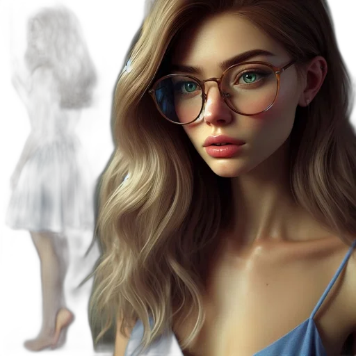 dress, face, hair, photorealistic, fantasy art, concept art, 3d render, pastel transparent PNG cut-out