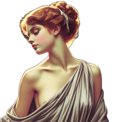 dress, jewelry, face, fantasy art, photorealistic, pixel art, concept art, golden transparent PNG cut-out