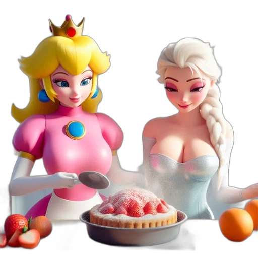 food, crown, concept art, 3d render, pixel art, vaporwave, underwater, pastel transparent PNG cut-out