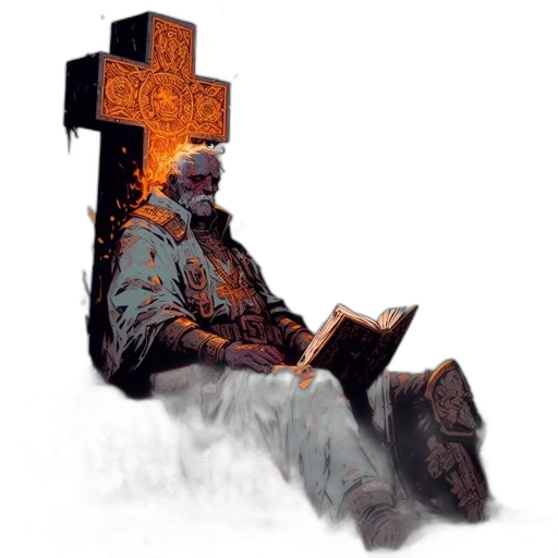 jacket, concept art, comic book art, cyberpunk, pixel art, elderly, man, white transparent PNG cut-out