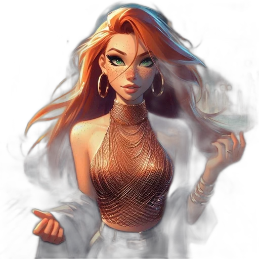 dress, jewelry, fantasy art, concept art, photorealistic, comic book art, fire, golden transparent PNG cut-out