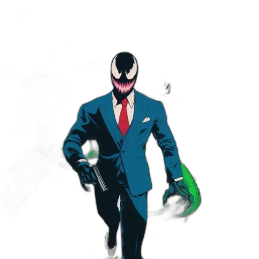 mask, jacket, staff, creature, concept art, comic book art, cartoon, 3d render transparent PNG cut-out