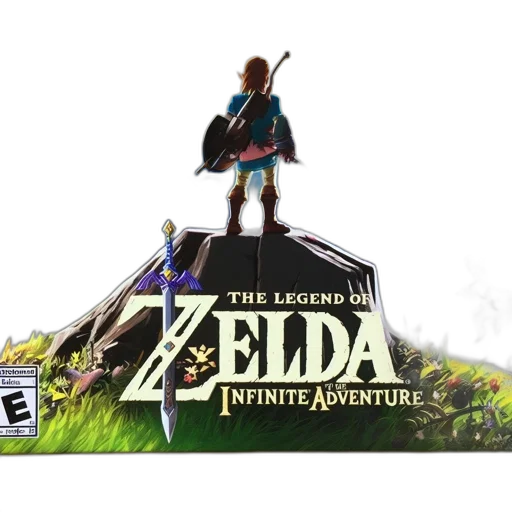 concept art, fantasy art, pixel art, 3d render, legend, zelda, infinite, adventure transparent PNG cut-out