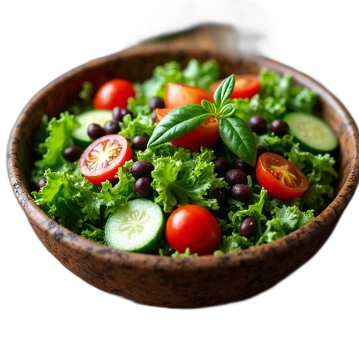 food, photorealistic, green, bowl, filled, salad, mixed, greens transparent PNG cut-out