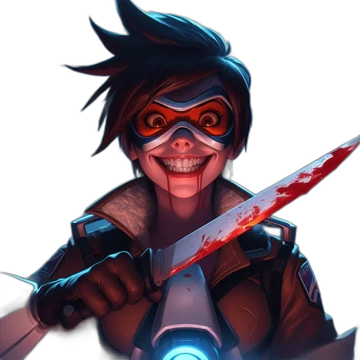 mask, face, staff, weapon, concept art, cyberpunk, comic book art, anime transparent PNG cut-out