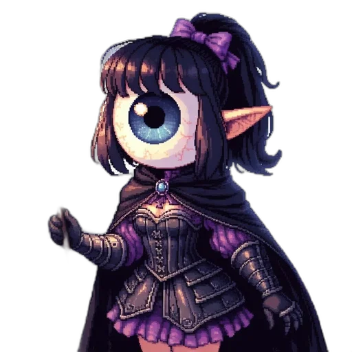 staff, dress, mask, creature, fantasy art, pixel art, concept art, watercolor transparent PNG cut-out