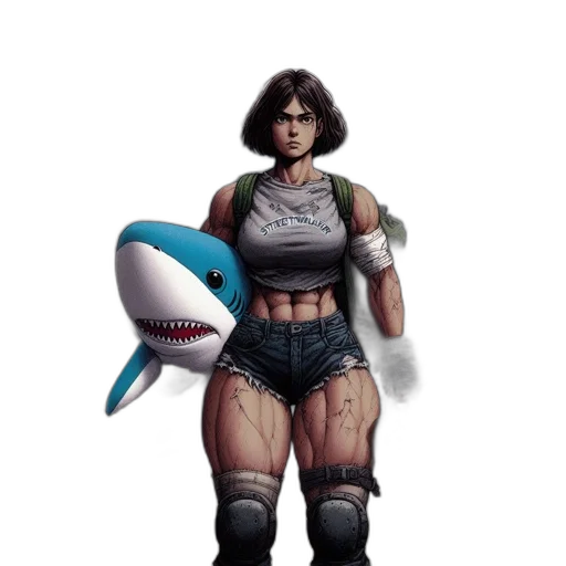 creature, animal, weapon, concept art, pixel art, comic book art, fantasy art, underwater transparent PNG cut-out