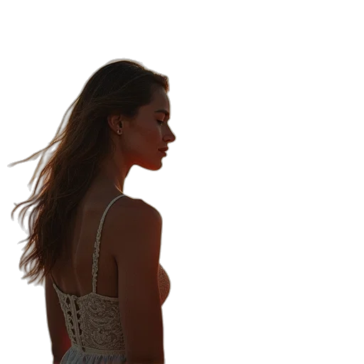 dress, jewelry, crown, staff transparent PNG cut-out