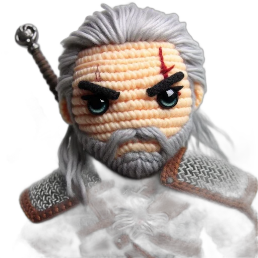staff, sword, fantasy art, pixel art, concept art, 3d render, crocheted, figure transparent PNG cut-out