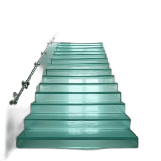 staff, 3d render, green, staircase transparent PNG cut-out