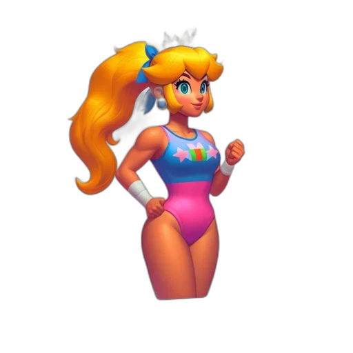 dress, crown, pixel art, concept art, 3d render, vaporwave, colorful, humorous transparent PNG cut-out