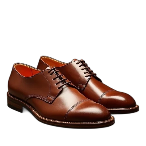 shoes, photorealistic, picture, brown, shoe, orange, linings transparent PNG cut-out