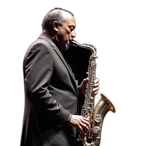 jazz, legend, person, playing transparent PNG cut-out