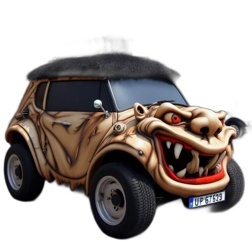car, animal, creature, dragon, 3d render, concept art, photorealistic, fantasy art transparent PNG cut-out